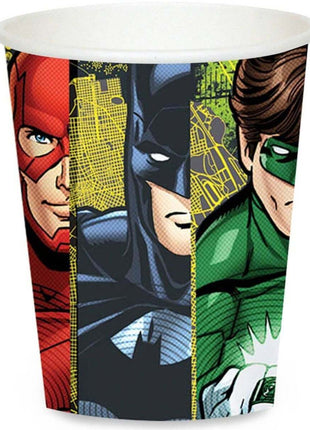 Justice League - 9oz Paper Cups (8ct) - SKU:61446 - UPC:013051614461 - Party Expo