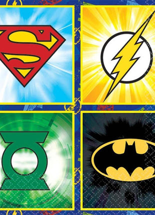 Justice League Beverage Napkins (16ct) - SKU:61448 - UPC:013051614485 - Party Expo