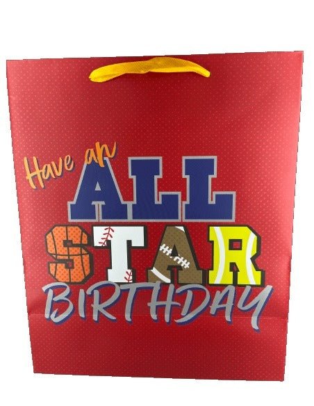 Large Birthday Boys Gift Bags (1ct) - SKU:IG116500 - UPC:018697424313 - Party Expo