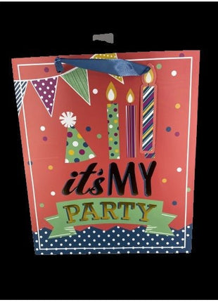 Large Birthday Gift Bags (1ct) - SKU:IG116496 - UPC:018697424276 - Party Expo