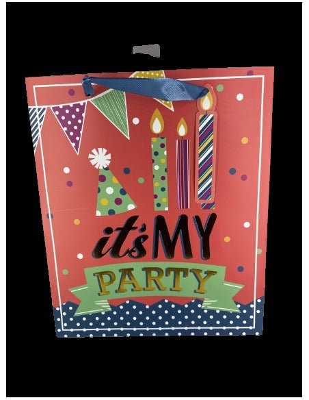 Large Birthday Gift Bags (1ct) - SKU:IG116496 - UPC:018697424276 - Party Expo