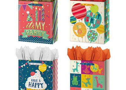 Large Birthday Gift Bags (1ct) - SKU:IG116496 - UPC:018697424276 - Party Expo