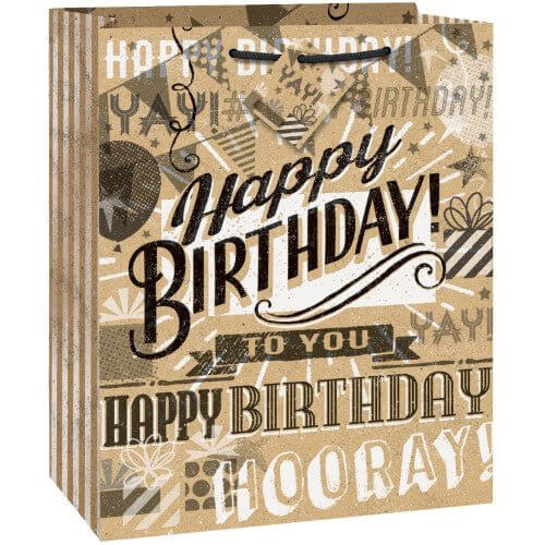 Large Happy Birthday Gift Bag (1ct) - SKU:62814 - UPC:011179628148 - Party Expo