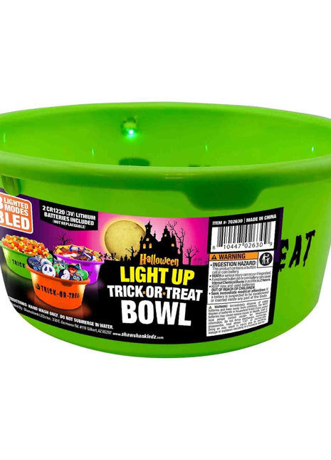 LED Trick or Treat Bowl - SKU:702630P - UPC:810447026309 - Party Expo