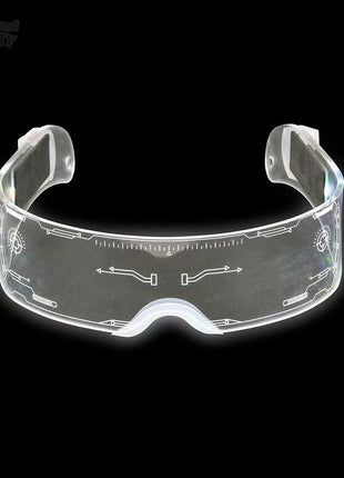 Light-Up Futuristic Novelty Eyewear (1ct) - SKU:GL-SUNWR - UPC:097138943880 - Party Expo