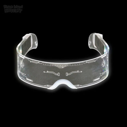 Light-Up Futuristic Novelty Eyewear (1ct) - SKU:GL-SUNWR - UPC:097138943880 - Party Expo