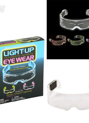 Light-Up Futuristic Novelty Eyewear (1ct) - SKU:GL-SUNWR - UPC:097138943880 - Party Expo