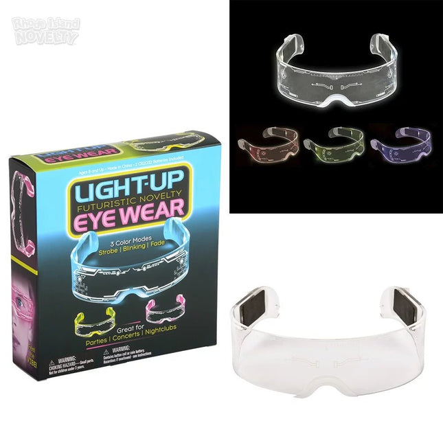 Light-Up Futuristic Novelty Eyewear (1ct) - SKU:GL-SUNWR - UPC:097138943880 - Party Expo