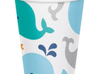 Lil' Spout - 9oz Blue Baby Whale Cups (8ct) - SKU:322195 - UPC:039938389208 - Party Expo