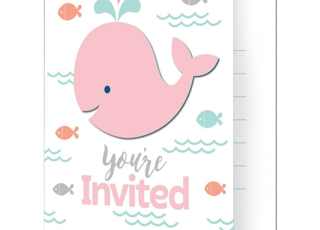 Lil' Spout Pink Invitations - SKU:324418 - UPC:039938415136 - Party Expo