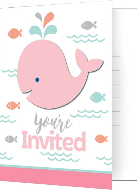 Lil' Spout Pink Invitations - SKU:324418 - UPC:039938415136 - Party Expo