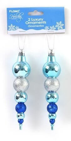 Long Hanging Christmas Ornaments (2pcs) - SKU:XO3232 - UPC: - Party Expo