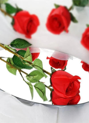 Long Stem Red Artificial Silk Roses (1ct) - SKU:ARTI360RED - UPC:10028750 - Party Expo