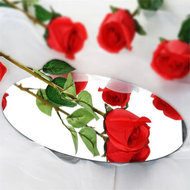 Long Stem Red Artificial Silk Roses (1ct) - SKU:ARTI360RED - UPC:10028750 - Party Expo