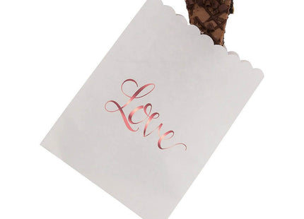 LOVE Rose Gold Foil Treat Bags - SKU:3L-13813634 - UPC:192073297705 - Party Expo