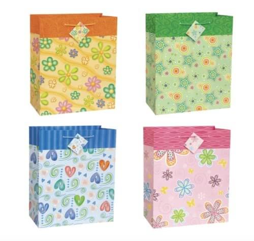 Lovely Blooms Large Gift Bag (1ct) - SKU:64309 - UPC:011179643097 - Party Expo