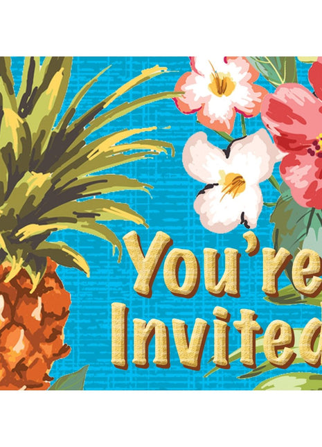 Luau - Aloha Invitations - SKU:319999- - UPC:039938359478 - Party Expo