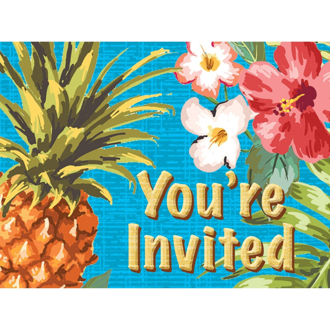 Luau - Aloha Invitations - SKU:319999- - UPC:039938359478 - Party Expo