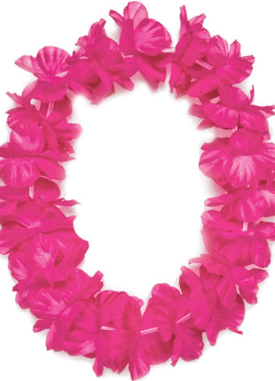 Luau - Pink Fabric Lei Headband - SKU:555965 - UPC:087205559656 - Party Expo