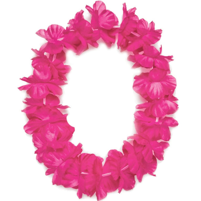 Luau - Pink Fabric Lei Headband - SKU:555965 - UPC:087205559656 - Party Expo