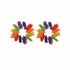 Luau - Rainbow Fabric Lei Bracelet - SKU:511808 - UPC:784717118080 - Party Expo