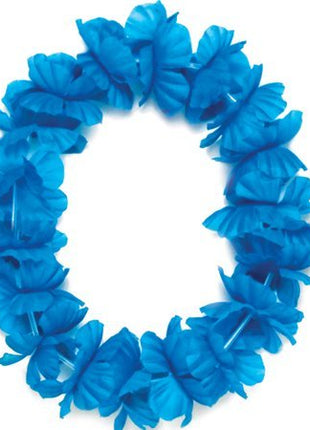 Luau - Turquoise Fabric Lei Headband - SKU:555962 - UPC:087205559625 - Party Expo