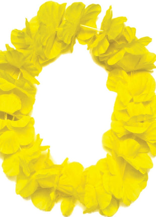 Luau - Yellow Fabric Lei Headband - SKU:555967 - UPC:087205559670 - Party Expo