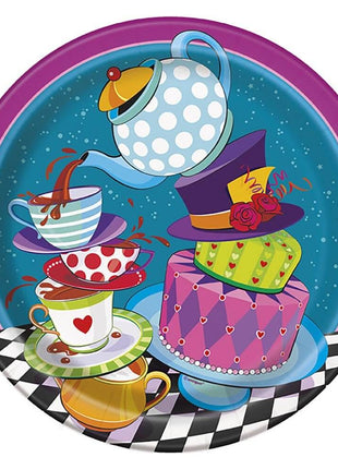 Mad Tea Party 9" Plates - SKU:49505 - UPC:011179495054 - Party Expo