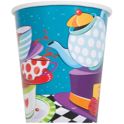Mad Tea Party - 9oz Paper Cups (8ct) - Party Expo