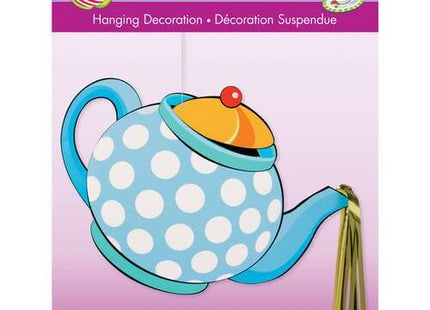 Mad Tea Party Hanging Teapot W/Foil - SKU:49518 - UPC:011179495184 - Party Expo