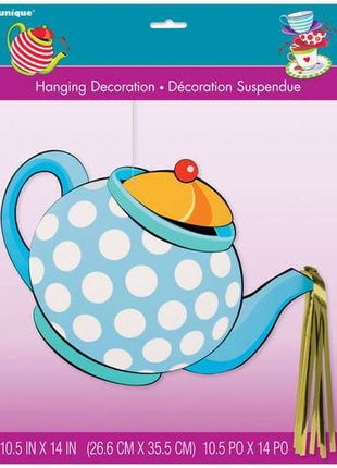 Mad Tea Party Hanging Teapot W/Foil - SKU:49518 - UPC:011179495184 - Party Expo