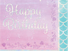 Mermaid Happy Birthday Iridescent Lunch Napkins (16ct) - SKU:336716 - UPC:039938568009 - Party Expo