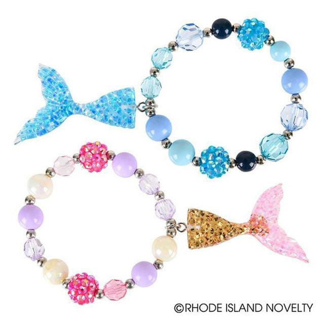 Mermaid Tail Beaded Charm Bracelet (1ct) - SKU:JB-MTCHA - UPC:097138885654 - Party Expo