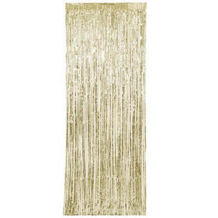 Metallic Gold Foil Fringe Door Curtain - SKU:61927 - UPC:011179619276 - Party Expo