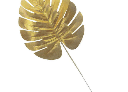 Metallic Gold Tropical Leaves ( 6 pieces) - SKU:3L-13943858 - UPC:192073883090 - Party Expo
