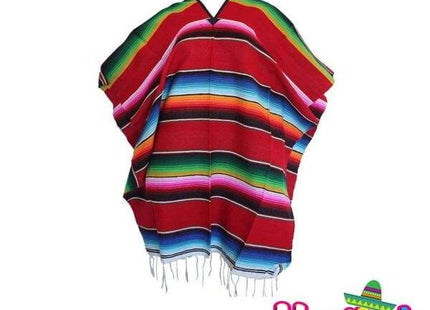 Mexican Poncho - Adult Long - SKU:SR-23 - UPC:750227170313 - Party Expo