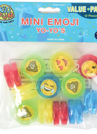 Mini Emoji Yo-Yos - SKU:1644 - UPC:4939201644 - Party Expo