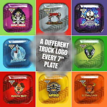 Monster Jam 7" Dessert Plates (Pack of 8) - SKU: - UPC:691027463604 - Party Expo