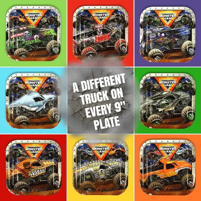 Monster Jam 9" Dinner Plates (Pack of 8) - SKU: - UPC:691027463598 - Party Expo