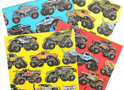 Monster Jam Beverage Napkins (Pack of 16) - SKU: - UPC:691027463635 - Party Expo