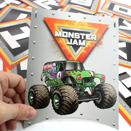 Monster Jam "Happy Birthday" Jointed Flag Banner - SKU: - UPC:691027463642 - Party Expo