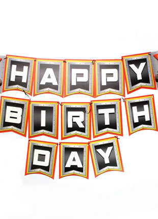 Monster Jam "Happy Birthday" Jointed Flag Banner - SKU: - UPC:691027463642 - Party Expo