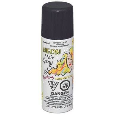 Neon Hairspray Black - SKU:9059 - UPC:011179090594 - Party Expo