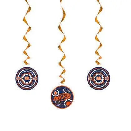 Nerf Hanging Swirl Decorations - Party Expo