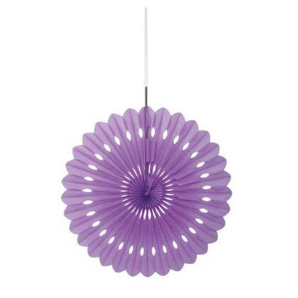 Paper Decorative Fan 16" Party Purple - SKU:63192 - UPC:011179631926 - Party Expo