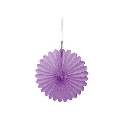 Paper Decorative Fan 6" Party Purple - 3 ct. - SKU:63252 - UPC:011179632527 - Party Expo