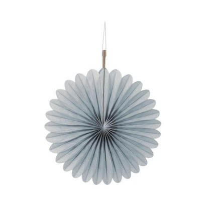 Paper Decorative Fan 6" Silver - 3 ct. - SKU:63254 - UPC:011179632541 - Party Expo