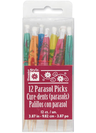 Parasol Picks (12ct) - SKU:37574 - UPC:011179375745 - Party Expo