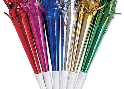 Party Horns - Assorted Colors (8ct) - SKU:020043 - UPC:073525131306 - Party Expo