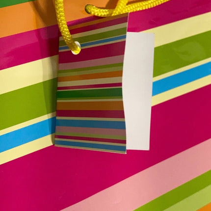 Party Stripes Medium Paper Gift Bags - SKU:64317 - UPC:011179643172 - Party Expo